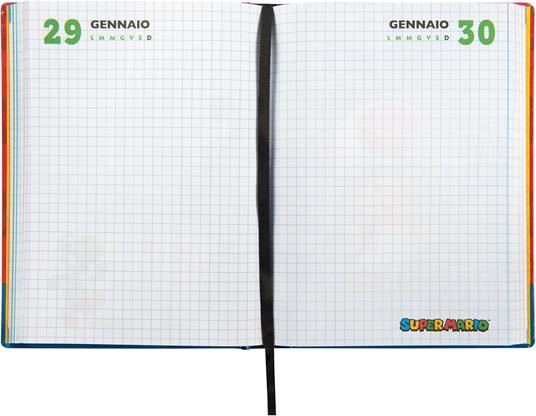 Diario 12 Mesi, 2025-26, Standard blu Super Mario - 4