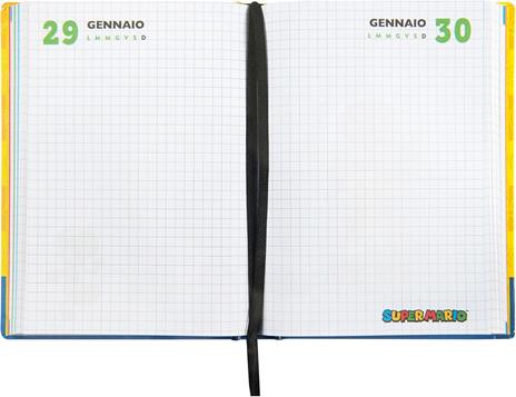 Diario 12 Mesi, 2025-26, Standard rosso Super Mario - 4