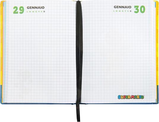 Diario 12 Mesi, 2025-26, Standard rosso Super Mario - 4