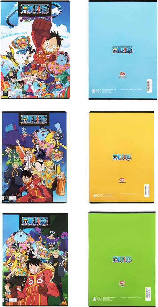 Quaderno Maxi +30% 1R, a righe, One Piece