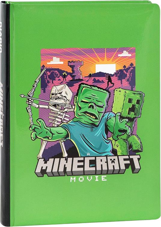 Diario 12 Mesi, 2025-26, Standard blu Minecraft movie