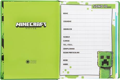 Diario 12 Mesi, 2025-26, Standard blu Minecraft movie - 4