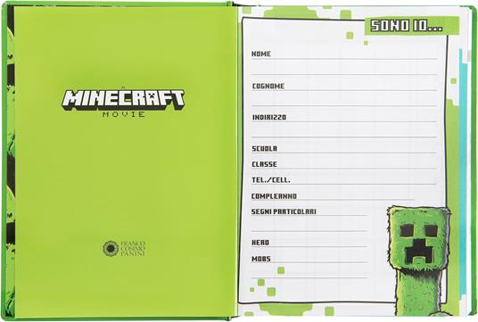 Diario 12 Mesi, 2025-26, Standard blu Minecraft movie - 4