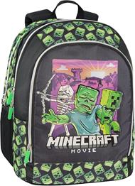 Zaino scuola con zip e scomparti Minecraft movie