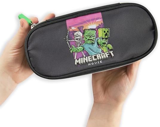 Astuccio ovale con zip e scomparti large Minecraft movie - 2