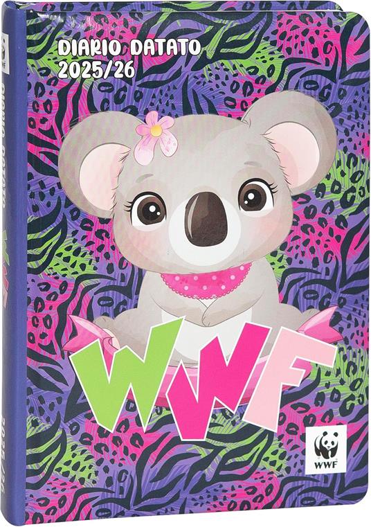 Diario 12 Mesi, 2025-26, Standard koala WWF illustrato