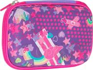 Astuccio accessoriato Maxi 1 zip Comix Ultra Bright Haruyuku Girl, Rosa e viola - 14,5 x 6,5 x 21 cm
