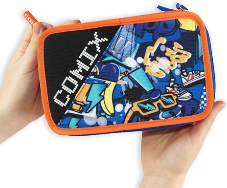 Astuccio con zip e scomparti 3 Zip Comix Ult.Bright Jam Boy - 2