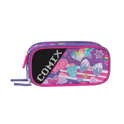 Astuccio con zip e tre scomparti Comix Ultra Bright Haruyuku Girl