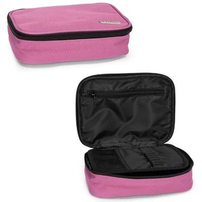 Astuccio rettangolare con zip e scomparti Maxi monocolore Malva Comix