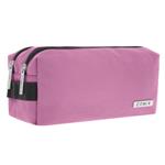 Astuccio 2 zip monocolore Malva Comix