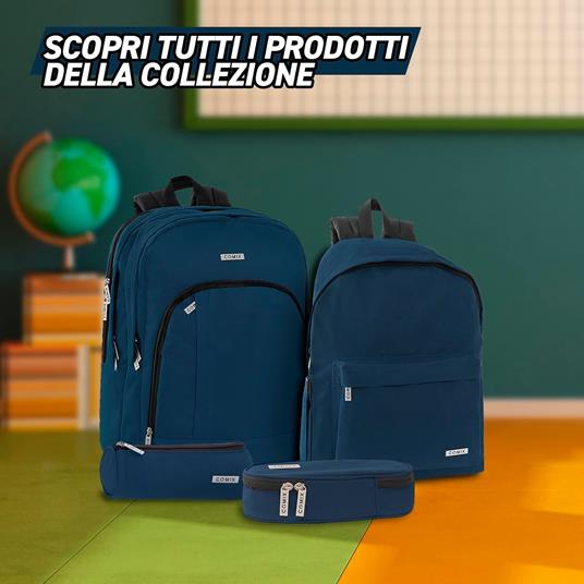 Zaino organizzato Monocolore blu Comix - 5