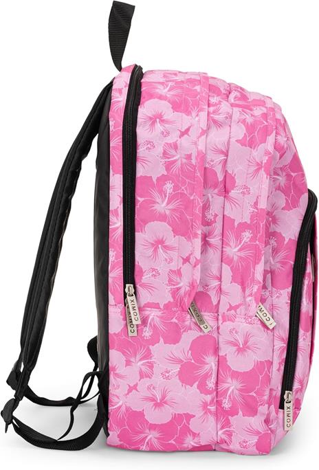 COMIX, ZAINO ORGANIZZATO ALLOVER HIBISCUS Unisex-Bambini e ragazzi, Rosa, Medio - 3
