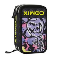 Astuccio con cancelleria 3 zip Comix wbs bear