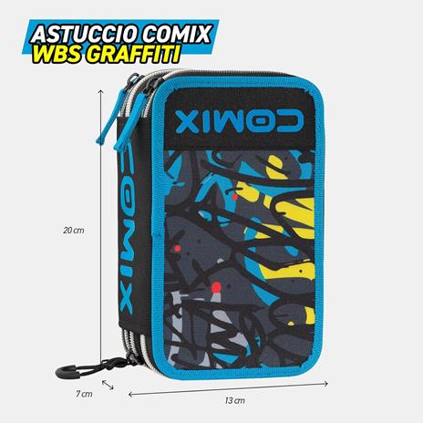 Astuccio corredo 3 zip Comix wbs graffiti - 3