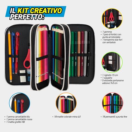 Astuccio corredo 3 zip Comix wbs graffiti - 5