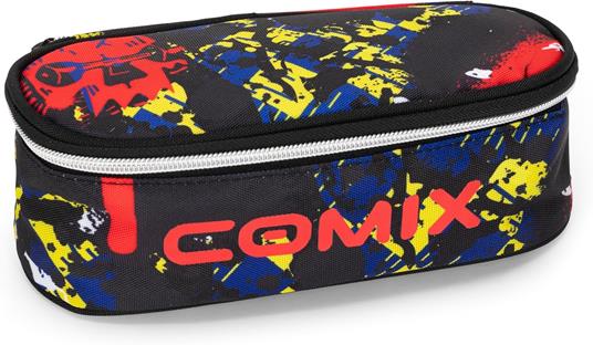 Astuccio ovale Comix con zip e scomparti Comix fantasia