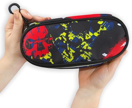 Astuccio ovale Comix con zip e scomparti Comix fantasia - 2