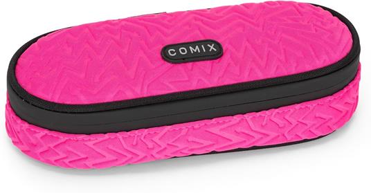 Astuccio ovale con zip e scomparti Graphic black Comix special