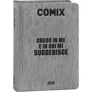 Cartoleria Diario Scolastico Comix Agenda 2025-26, Copertina Rigida. Gear black - 13×17,8 cm Comix