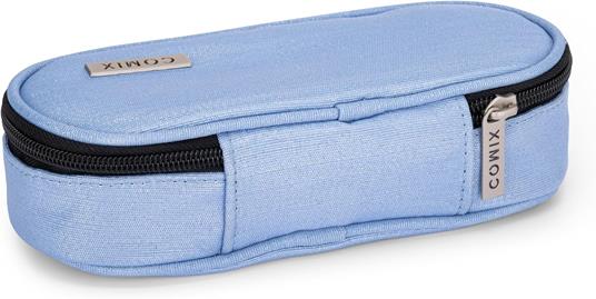 Astuccio Ovale con zip e scomparti Lurex Azzurro Comix - 3