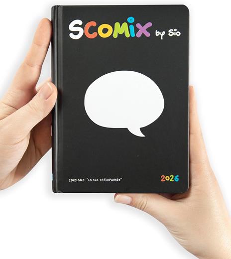 Agenda 16 mesi, 2025-26 Medium Scomix Black - 2