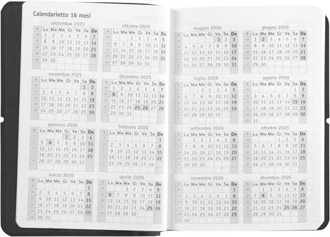 Agenda 16 mesi, 2025-26 Day Mini Comix U Yourself Special Bla Dark Red - 4
