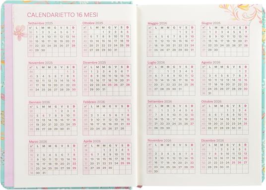 Agenda Giornaliera 13 mesi, 2025-26 Turnowsky Summer Flowers - 6