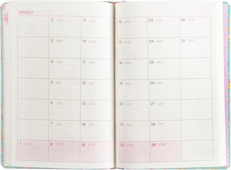 Agenda Settimanale 13 mesi, 2025-26 Turnowsky Summer Flowers - 6