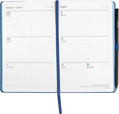 Agenda Comix 12 mesi 2026 Settimanale Large Orizzontale Blu - 4