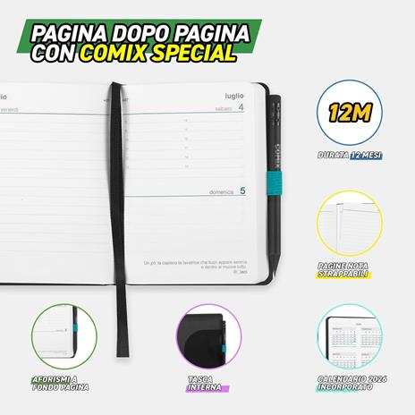 Agenda Comix Special 12 mesi 2026 Giornaliera Mignon Floreal - 4