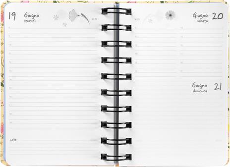 Agenda Giornaliera 12 mesi 2026 Turnowsky Spiralata 9x13 cm Uccellini - 3