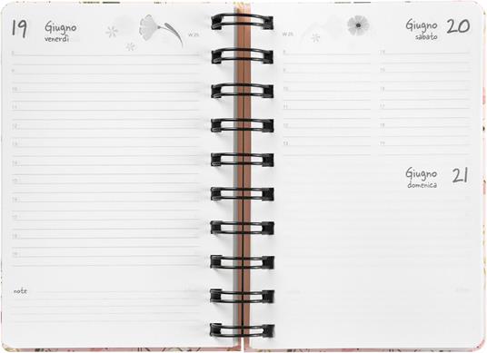Agenda Giornaliera 12 mesi 2026 Turnowsky Spiralata 9x13 cm Tulipani - 3