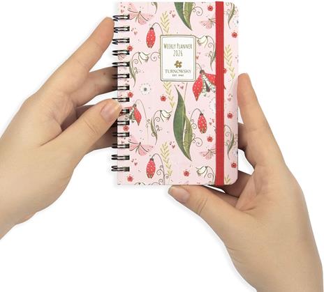 Agenda Settimanale 12 mesi 2026 Turnowsky Spiralata 9x13 cm Tulipani - 2