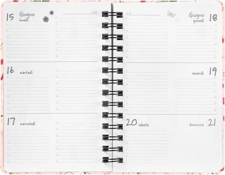Agenda Settimanale 12 mesi 2026 Turnowsky Spiralata 9x13 cm Tulipani - 3