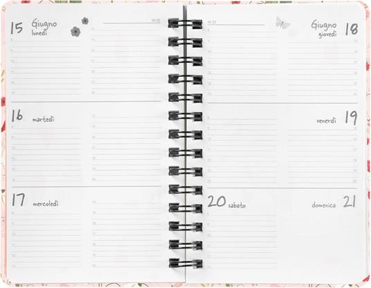 Agenda Settimanale 12 mesi 2026 Turnowsky Spiralata 9x13 cm Tulipani - 3