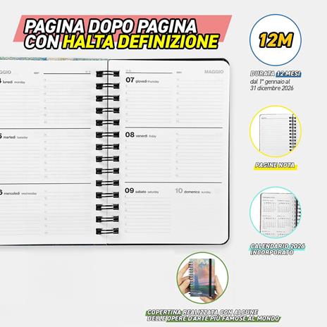 Agenda Settimanale 2026 Spiralata Nuvola Alta Definizione - 5