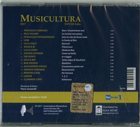 Musicultura 2017 - CD Audio - 2