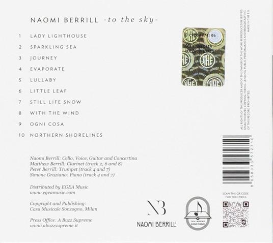 To the Sky - CD Audio di Naomi Berrill - 2