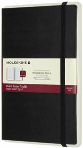 Cartoleria Taccuino Paper Tablet Moleskine P+ a righe copertina rigida nera Moleskine