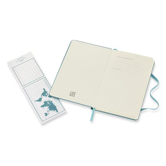 Taccuino Moleskine pocket a pagine bianche copertina rigida azzurro. Reef Blue - 3