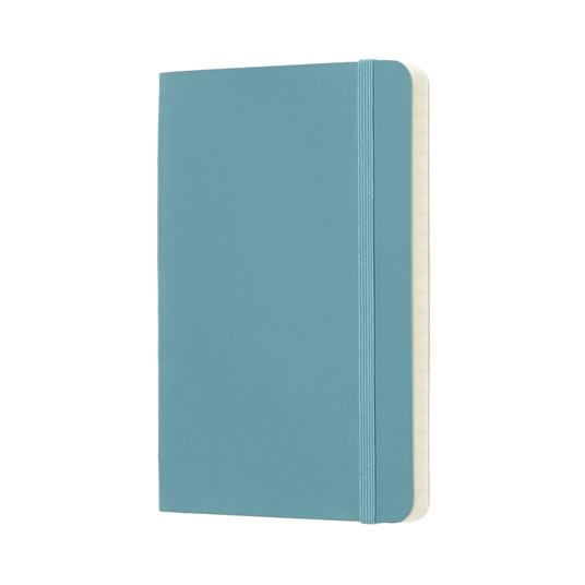 Taccuino Moleskine pocket a righe copertina morbida azzurro. Reef Blue - 2