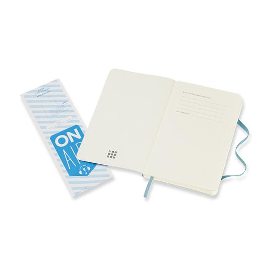 Taccuino Moleskine pocket a righe copertina morbida azzurro. Reef Blue - 3