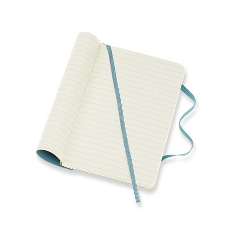 Taccuino Moleskine pocket a righe copertina morbida azzurro. Reef Blue - 4