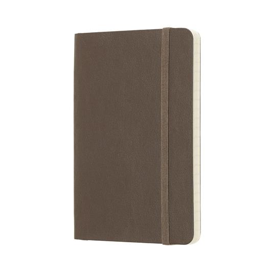 Taccuino Moleskine pocket a righe copertina morbida marrone. Earth Brown - 2