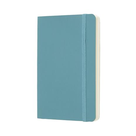 Taccuino Moleskine pocket a pagine bianche copertina morbida azzurro. Reef Blue - 2