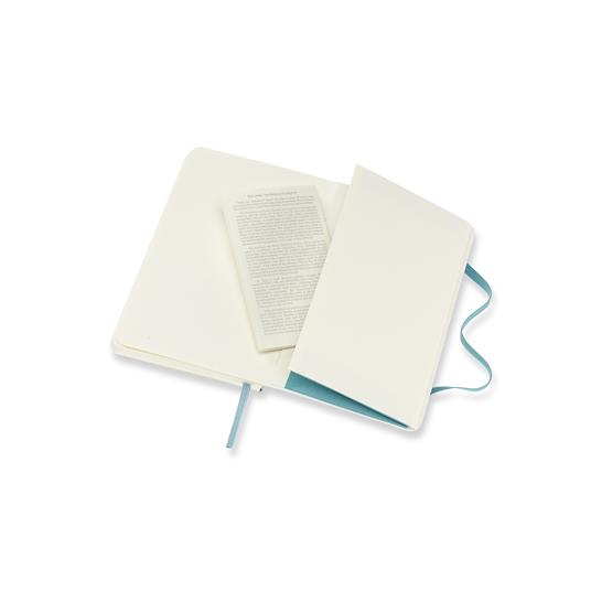 Taccuino Moleskine pocket a pagine bianche copertina morbida azzurro. Reef Blue - 5