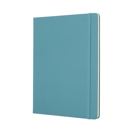 Taccuino Moleskine XL a righe copertina rigida azzurro. Reef Blue - 2