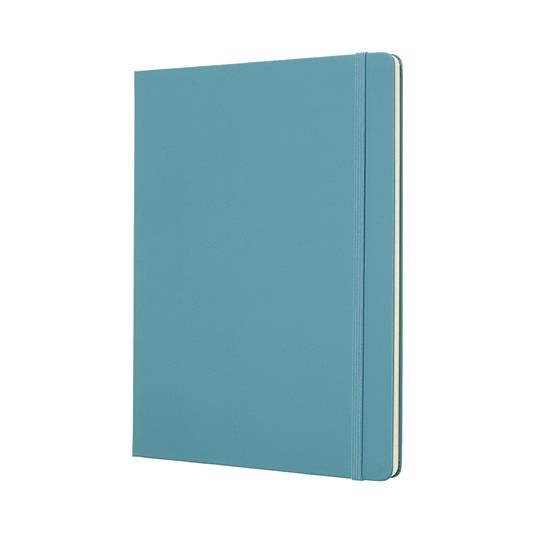 Taccuino Moleskine XL a righe copertina rigida azzurro. Reef Blue - 2