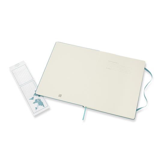 Taccuino Moleskine XL a righe copertina rigida azzurro. Reef Blue - 4